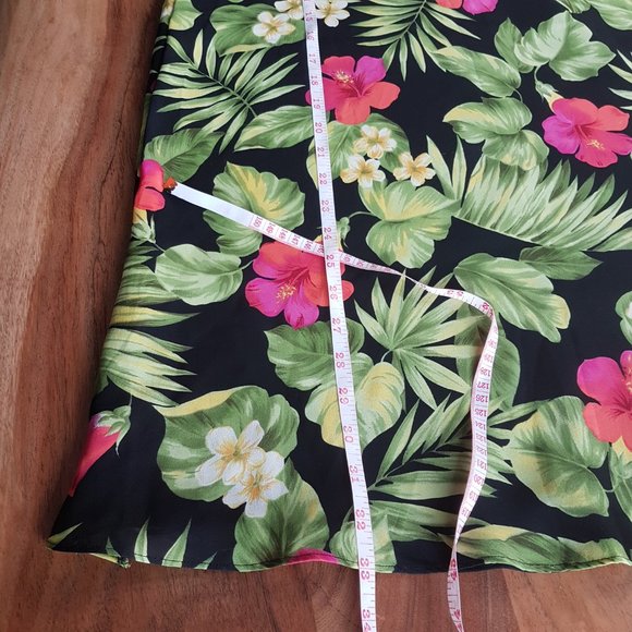 🌏 Lauren Ralph Lauren 100% Silk Floral Maxi Skirt - Size 6P - Picture 6 of 7